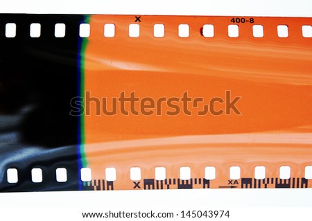 Film strip isolated on white background