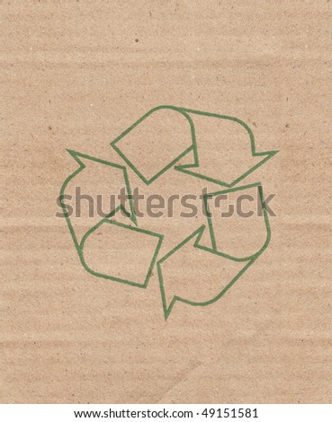 cardboard with recycled sign