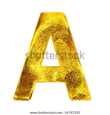 Gold Letter A