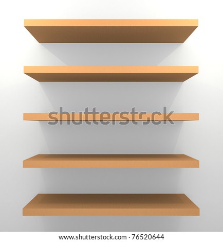 Wooden Shelving on Empty Wooden Shelves Stock Photo 76520644   Shutterstock