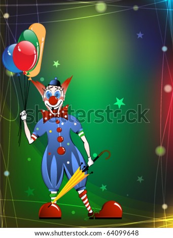 cheerful clown