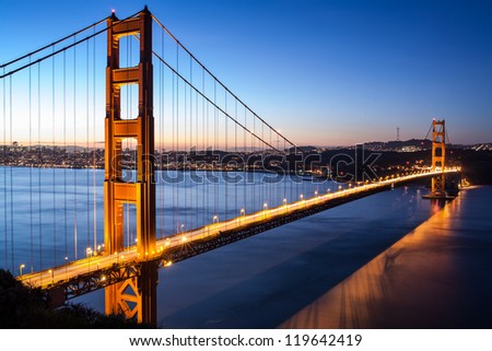 Golden Gate Bridge In Early Morning - San Francisco