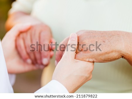 Giving helping hands for needy elderly people