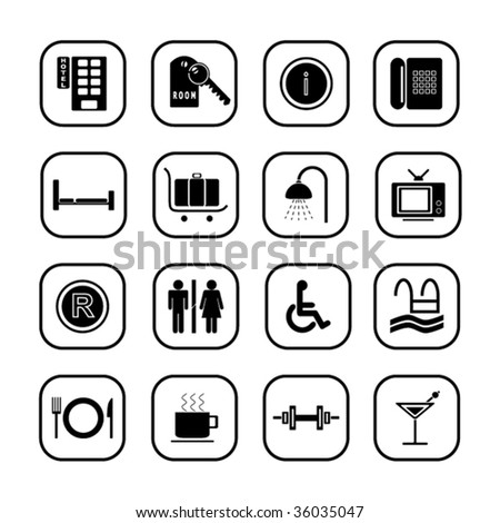 hotel icon. stock vector : Hotel icons,