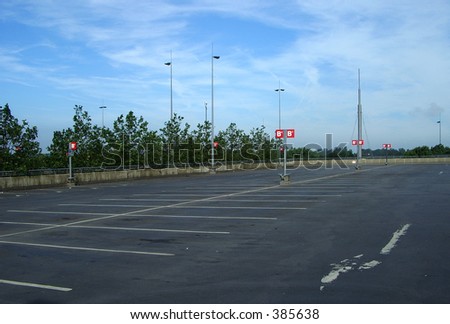 Empty retail outlet car park
