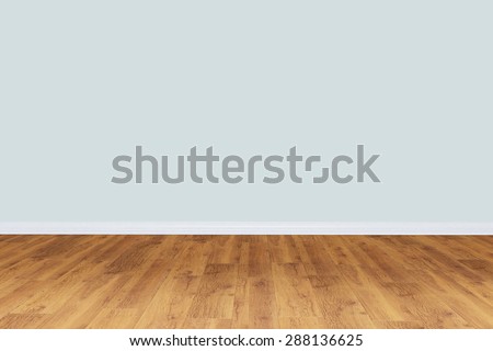 Empty gray wall room with wooden floor