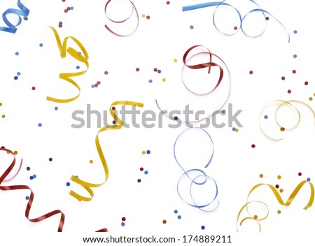Streamers And Confetti Background