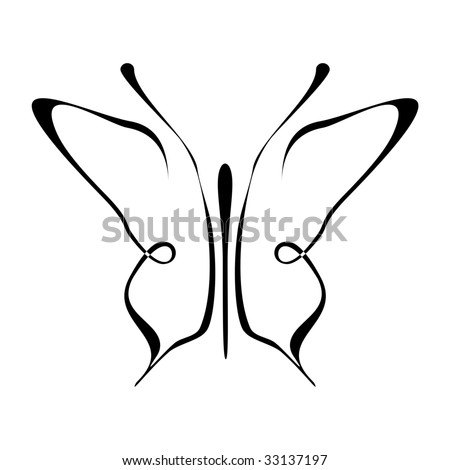 stock vector Butterfly vector tattoo design element Decoration