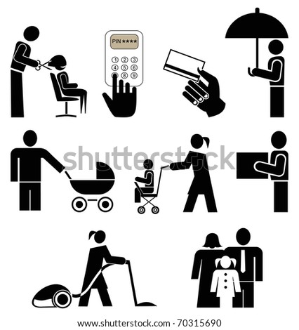 credit card icons vector. stock vector : People in