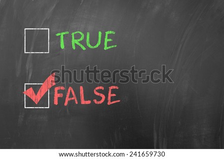 True or false options with the negative one checked on blackboard
