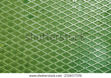 green metal texture background with diamond pattern