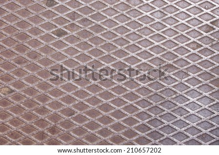 rusty iron texture background with diamond pattern