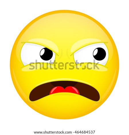 Vector Images Illustrations Cliparts Angry Emoji Evil Emotion Wicked Emoticon
