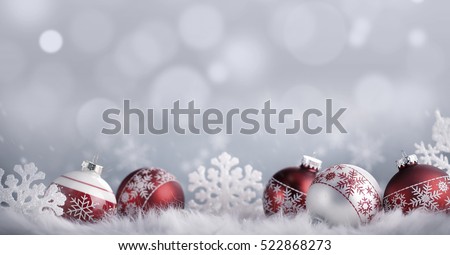 Christmas balls background, silver decoration