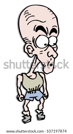 Funny Old Man Cartoon Stock Vector Illustration 107197874 : Shutterstock