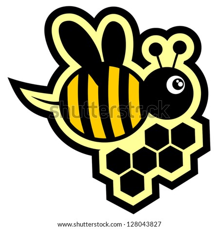 Icon Bee Stock Vector Illustration 128043827 : Shutterstock