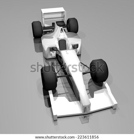 White racing car