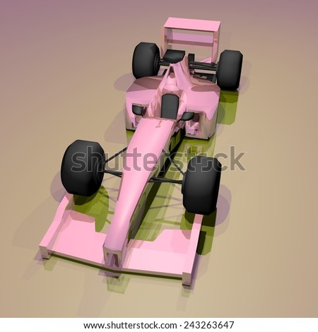 Pink racing car