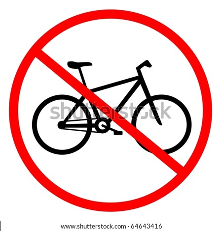 Sign Indicating Prohibition Of Passing Bicycle Rules Stock Vector ...