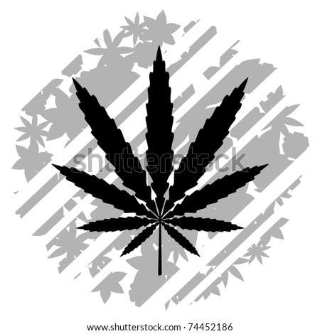 cannabis leaf drawing