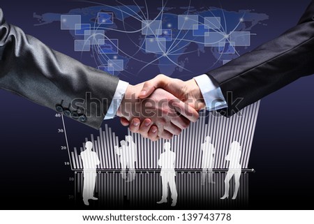 The businessman. Hand for a handshake. The conclusion of the transaction.