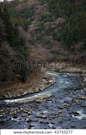 Hozu river in kyoto prefecture in japan