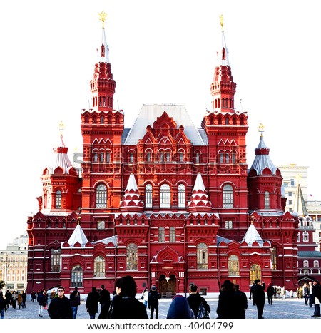 The State Historical Museum of Russia is a museum of Russian history wedged between Red Square and Manege Square in Moscow. Isolated.