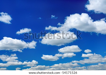 White clouds in a blue sky. Sky background. Sky and clouds background. Clouds