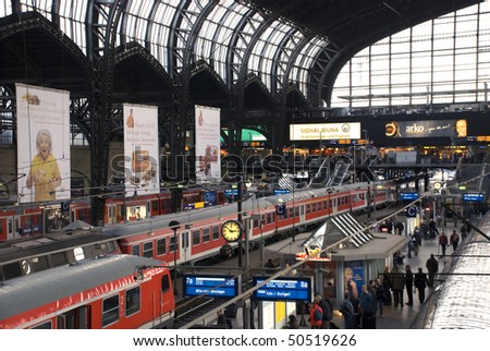 HAMBURG - APRIL 4: strike of railway workers on April 4, 2009 in Hamburg, Germany.