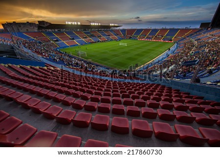 Valencia, Spain, September 8, 2014: Pedro during EURO 2016 Group C European Qualifiers game between Spain and Macedonia at Estadio Ciutat de Valencia on September 8, 2014 in Valencia, Spain