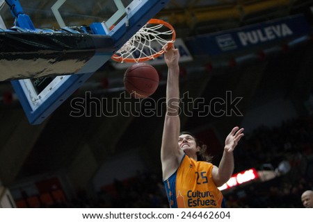 VALENCIA, SPAIN - JANUARY 21: Loncar during Eurocup match between Valencia Basket Club and CSU Asesoft at Fonteta Stadium on January 21, 2015 in Valencia, Spain