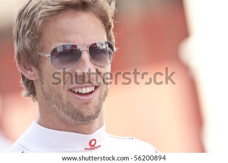 VALENCIA, SPAIN - JUNE 26: Formula 1 Valencia Street Circuit - Jenson Button - June 26, 2010 in Valencia, Spain