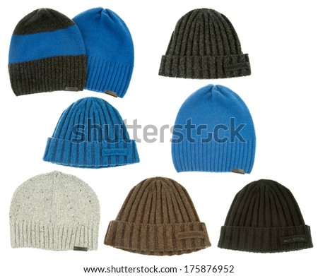 ZAGREB , CROATIA - NOVEMBER 9, 2011 :  Marc O\'polo woolly hats for winter, product shot