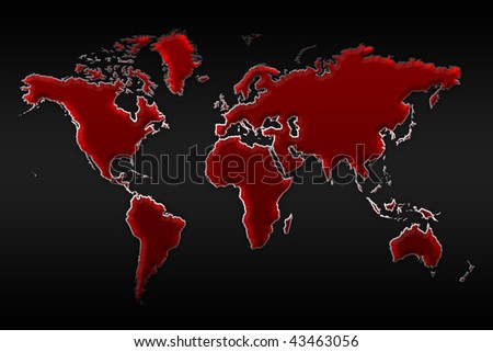 Outline World Map With Countries Labeled. world map with countries