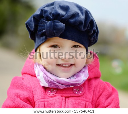 lovely toddler with sweet smile