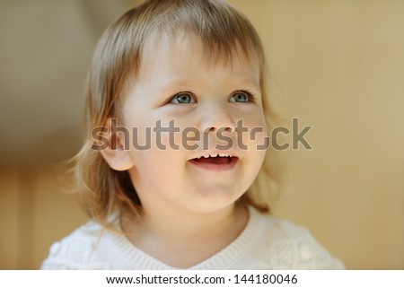 happy face of sweet toddler