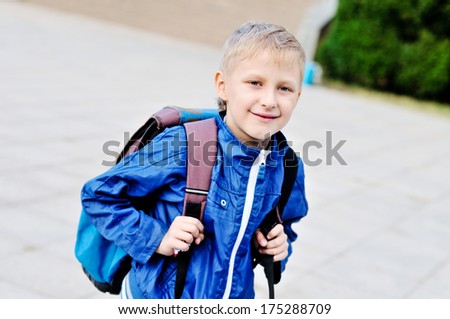 boy is glad to go from school to home