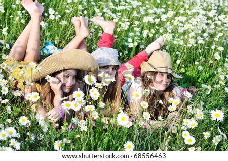 Teenage Girls With Friends. happy friends teen girls