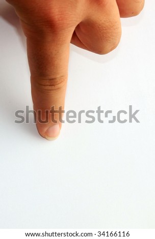 Picture of a Human Hand Pointing with Finger