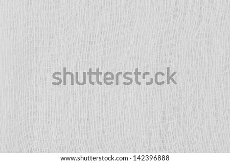 White medical bandage gauze texture, abstract textured background macro closeup, natural cotton linen fabric, copy space