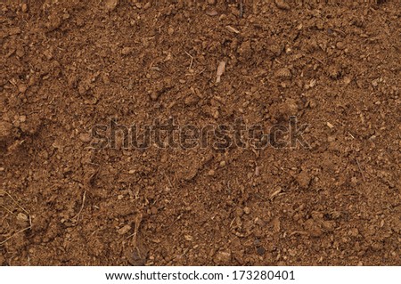 Peat Turf Macro Closeup, large detailed brown organic humus soil background pattern, horizontal