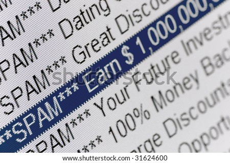email spam mail folder listing shutterstock google directory search unsolicited closeup macro blacklisted ways list find sites detailed credit if