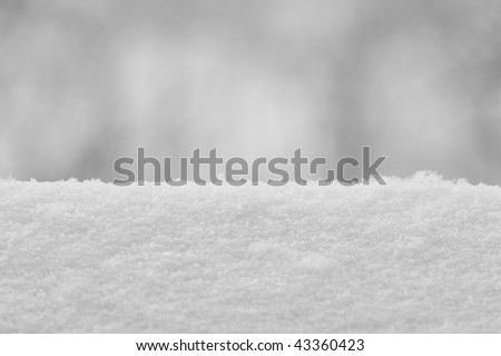 Clear White Snow Texture Background, Detailed Closeup