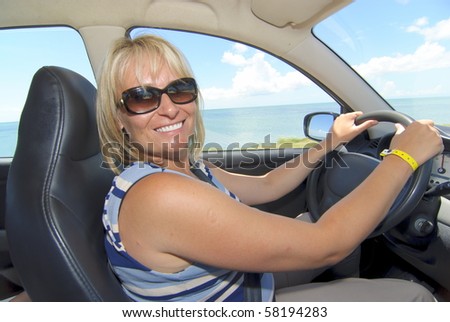 Driving woman
