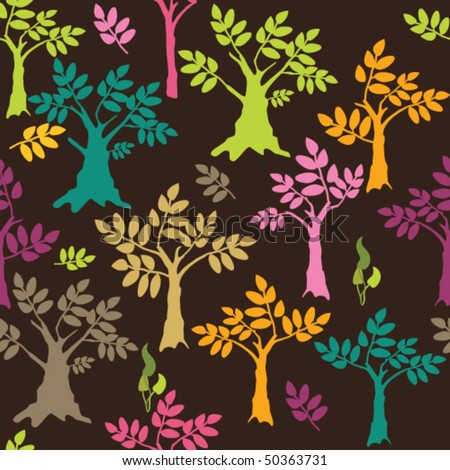 trees background image. Colored trees background