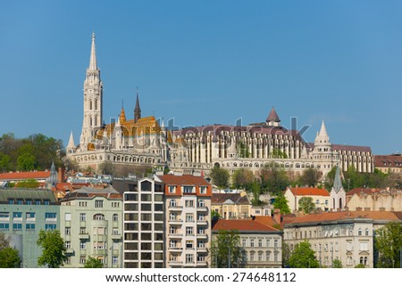 View of Fisherman\'s Bastion in Budapest in the morning