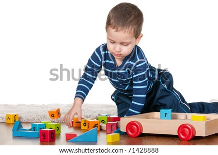 little kid playing