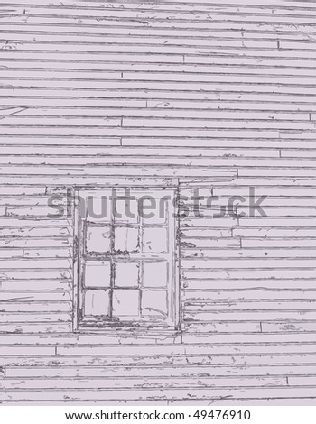 Pink House Window Drawing