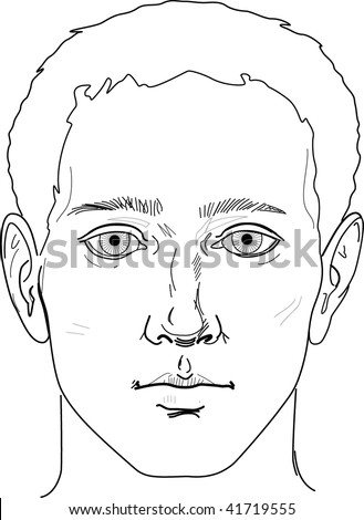 stock vector portrait of man face