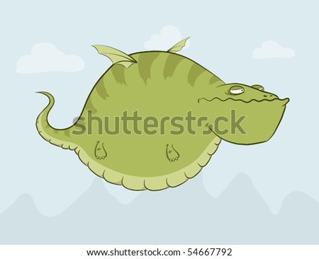 Create Your Own DS Monster Stock-vector-fat-cartoon-dragon-flies-in-search-of-new-victims-54667792
